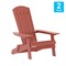 Flash Furniture Red All-Weather Folding Adirondack Chairs, 2PK 2-JJ-C14505-RED-GG - alternate 6